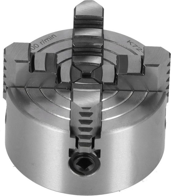 Aimo K72-80 4-Backen-Drehbankfutter aus Schnellarbeitsstahl in Silber, Durchmesser: 80 mm - Bild 1