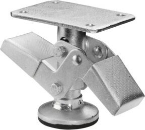 BS Rollen Feststellfuß T220.150 in Silber - Bild 1