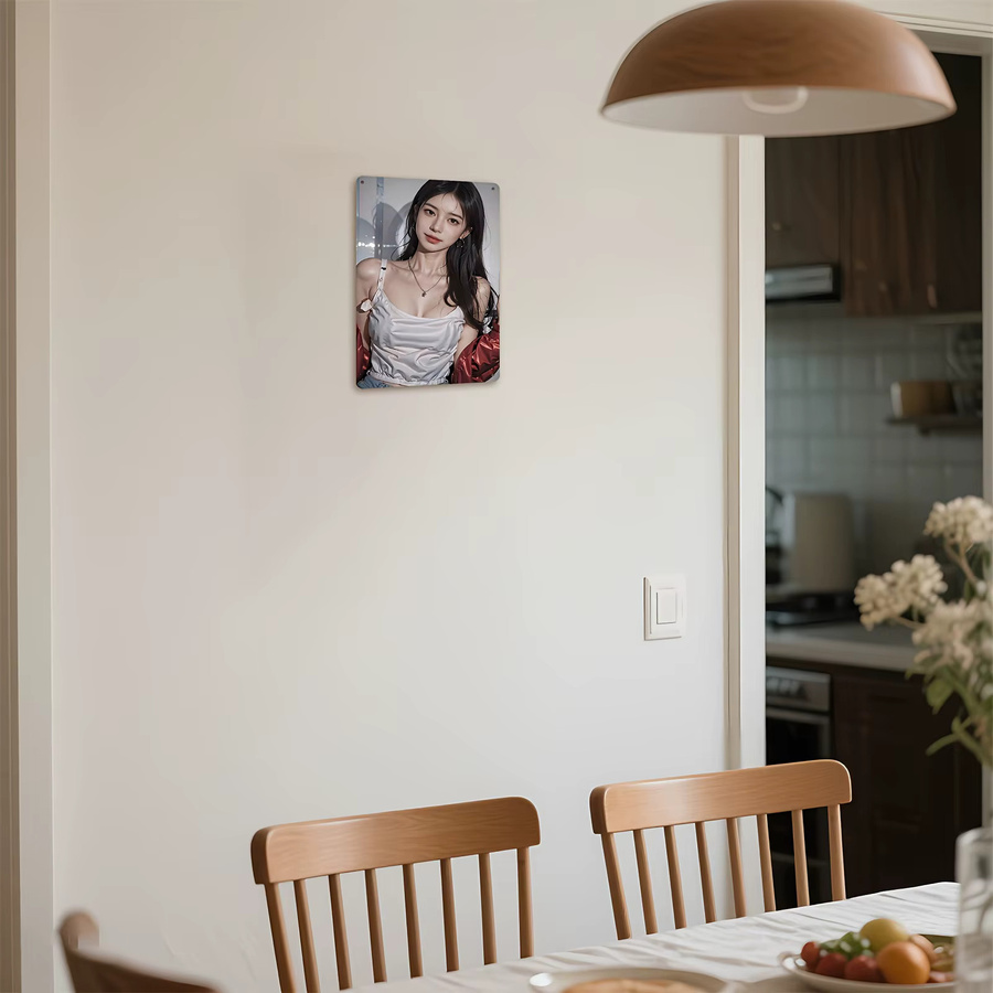 CIFBUY Modernes Bikini Metall-Wandkunst-Poster als 2D-Flach-Aluminiumschild zur Schlafzimmerdekoration - Bild 4
