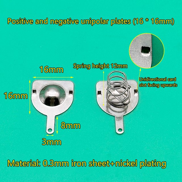 JETTING 10er Set Bipolar Kontaktblätter für 18650 Batterien, Silber, Maße: 16 x 16 mm und 18,5 x 16,5 mm - Bild 1