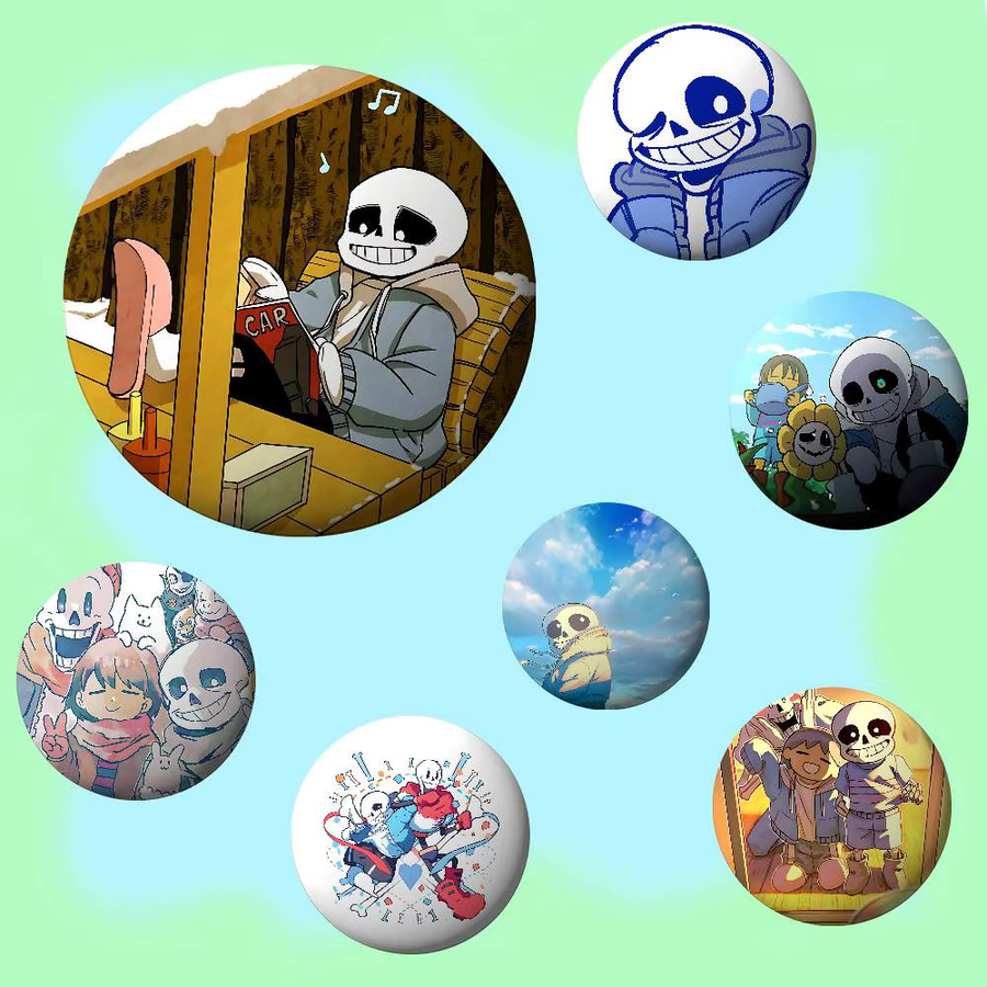 52TOYS Brosche, Metall, Weißblech, H-Undertale Sans Abzeichen - Bild 2