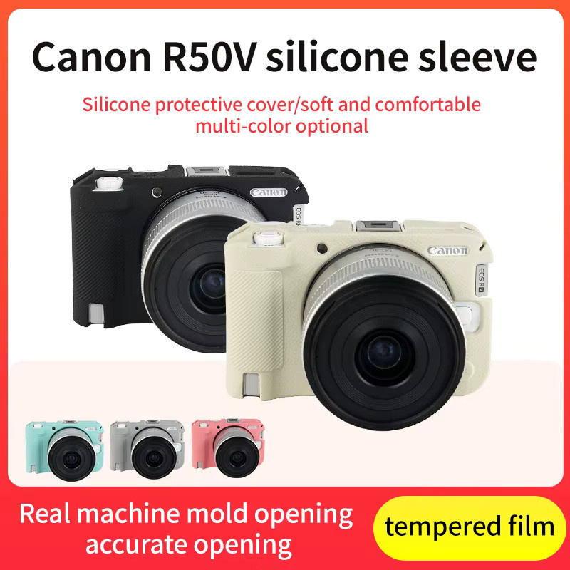 Schutzhülle aus weichem Silikon für Canon R50 in Schwarz - Bild 2
