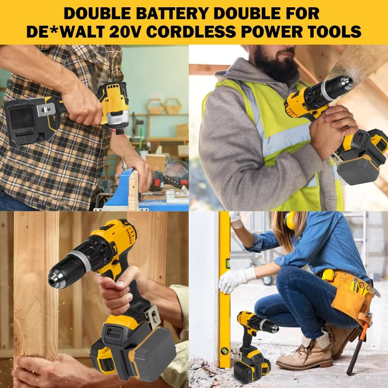 DeWalt DW20DW 2-in-1 Akku-Adapter für 20 V Li-Ionen-Akkus, 2er Packung - Bild 5