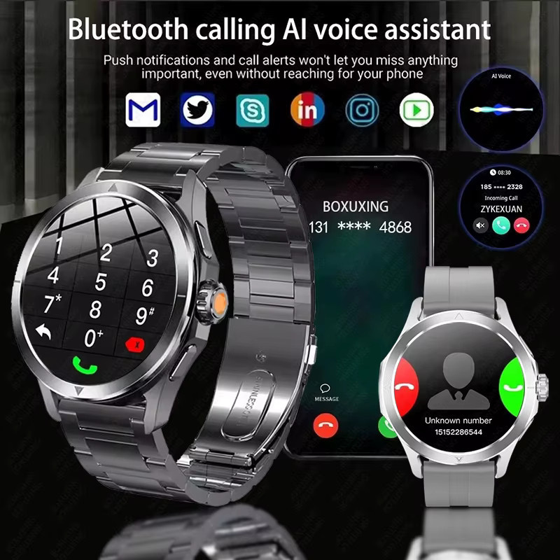 BOXUXING S4 Ultra Smartwatch für Herren in Schwarz mit GPS, NFC, Bluetooth und Herzfrequenzmessung - Bild 4