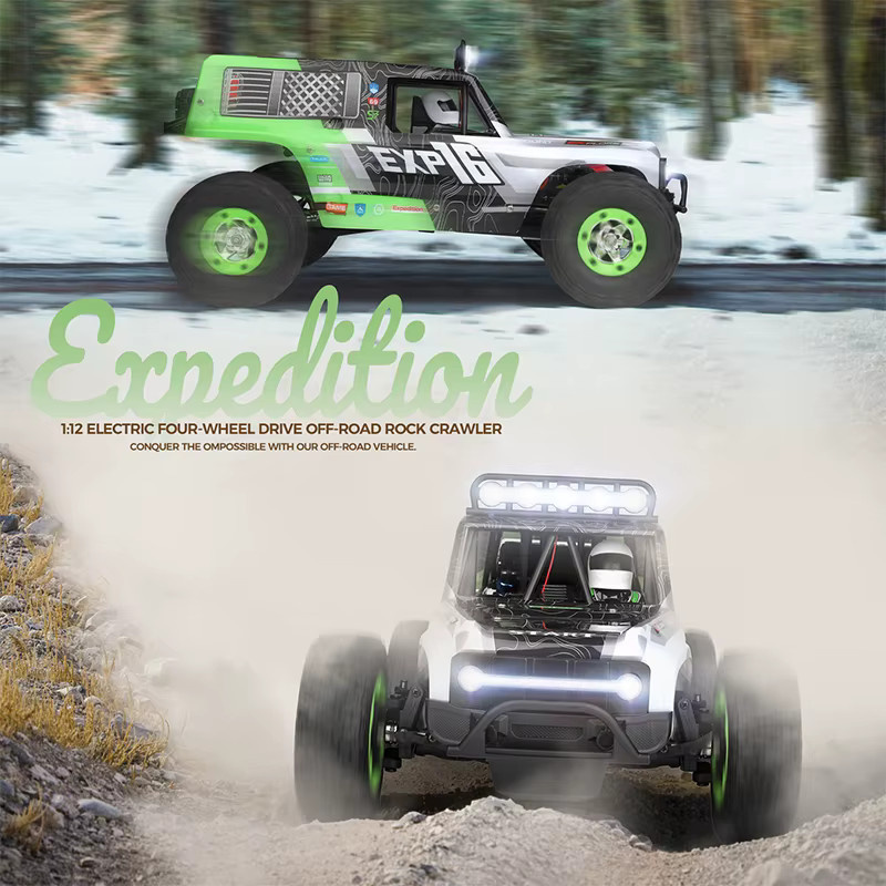 WLtoys 124006 RC Auto Off Road 4x4 Lkw, 1/12, mit LED-Licht, ferngesteuert - Bild 2