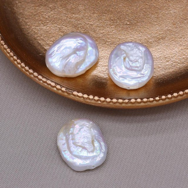Süßwasserperlen, unregelmäßig, weiß, 5x20mm, Unisex - Bild 1