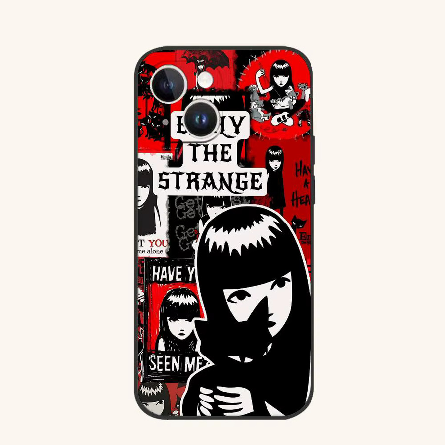 Mesuca E-Emily The Stranges Silikon Handyhülle für iPhone 11 bis iPhone 17 Pro Max in Schwarz und Multicolour - Bild 7