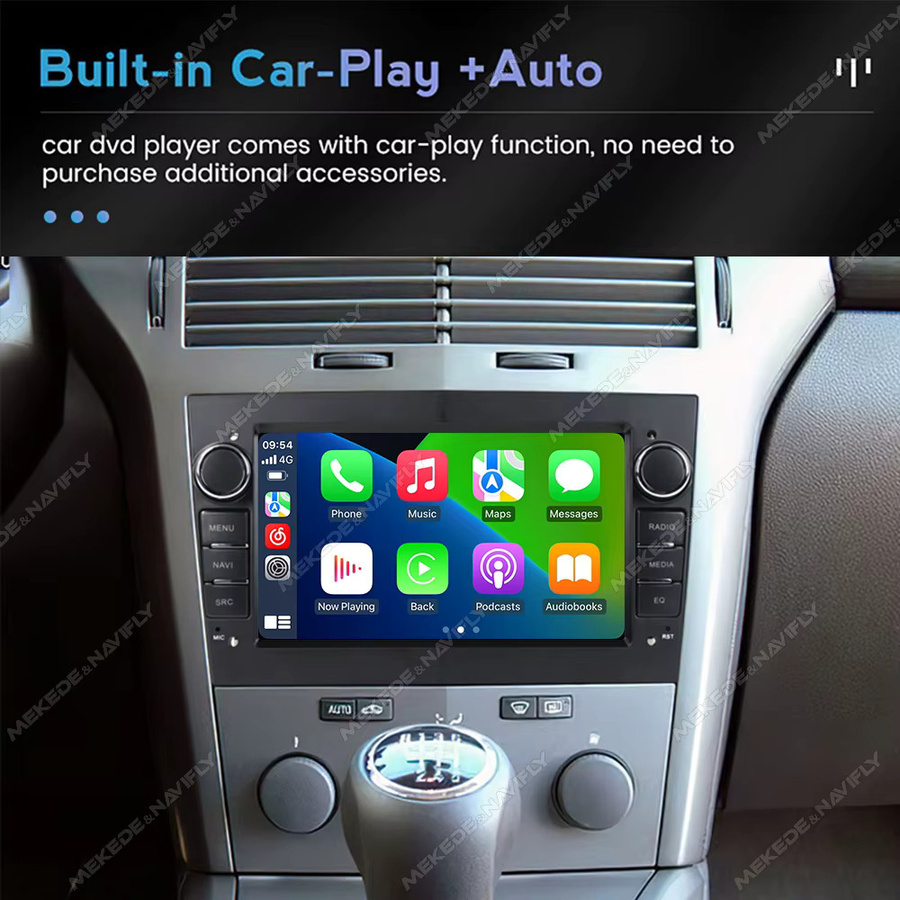 MEKEDE Android 15 Autoradio mit 2GB RAM und 64GB Speicher für Opel Astra H/J, Vectra, Antara, Zafira, Corsa C/D, Vivaro und Meriva in Silber mit GPS, Bluetooth, CarPlay, WLAN, Touchscreen, Freisprecheinrichtung, Rückfahrkamera und EQ - Bild 4