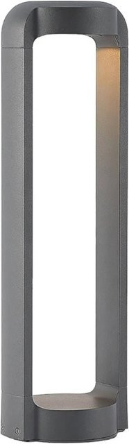 Lucande LED Außenleuchte Habsa Modern Schwarz aus Aluminium mit Pollerdesign - Bild 1