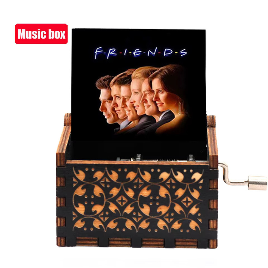 Bandai Musikbox mit Handkurbel, Retro Holz-Spieluhr - Bild 2