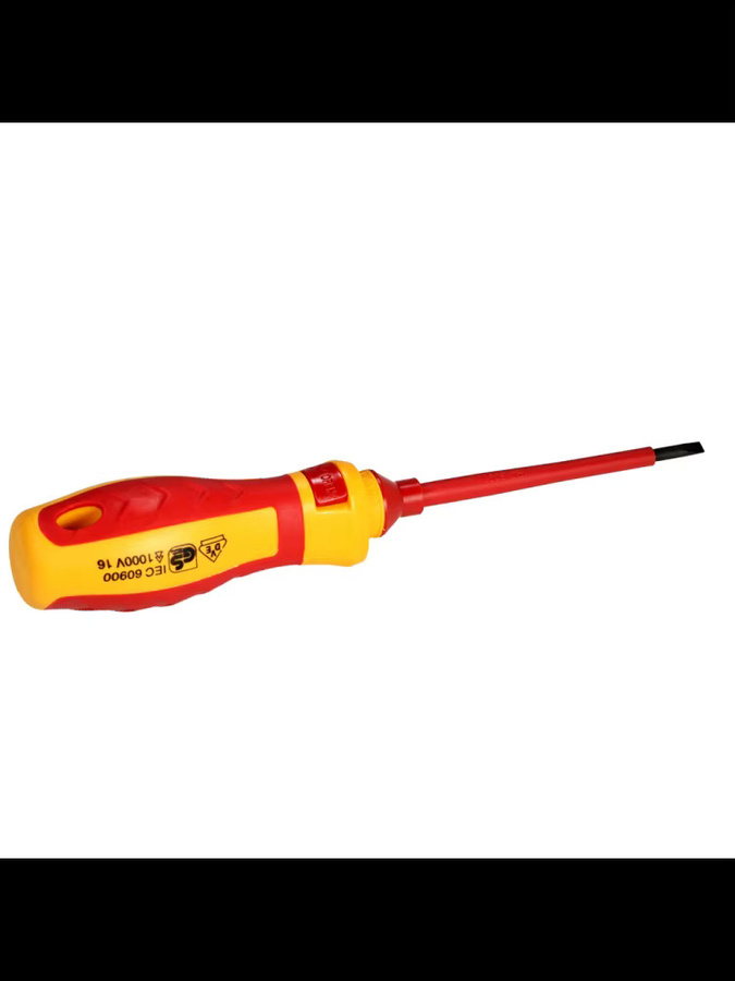 Fdit Elektriker-Werkzeug-Set mit isolierten Kreuzschlitz-Schraubendrehern und magnetischen Bits in Rot - Bild 2