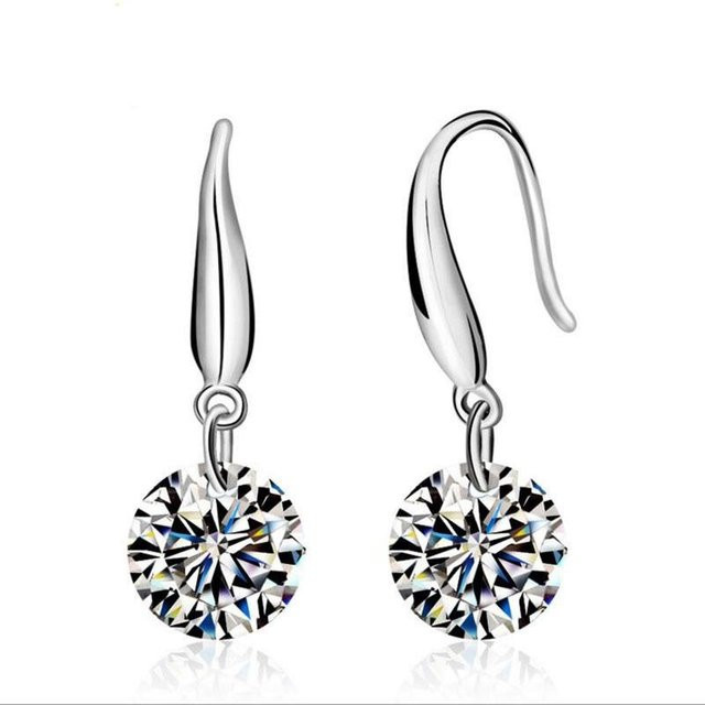 Ohrringe 925 Silber, Zirkonia, Kristall, Weiß, Damen - Bild 1