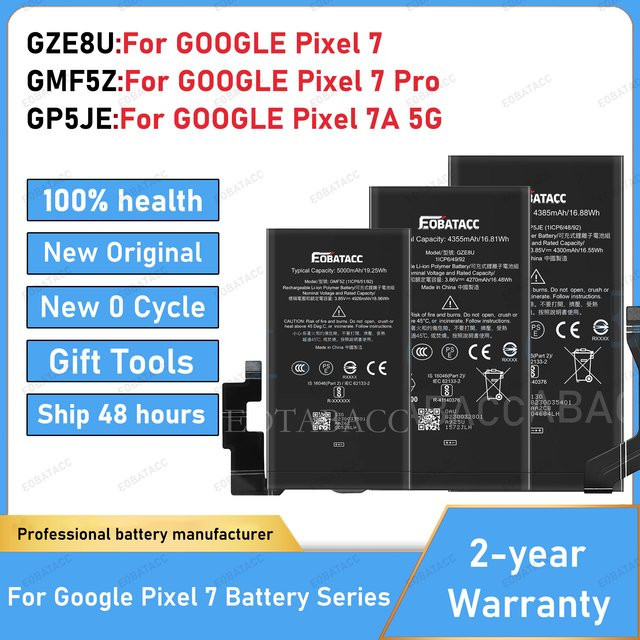 Ersatzakku für Google Pixel 7, Pixel 7 Pro und Pixel 7a in Schwarz - Bild 1