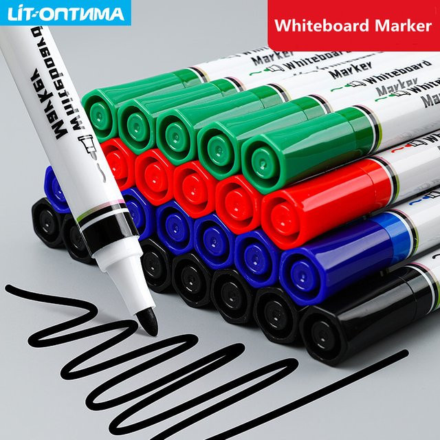 Genkky 4er Set Magnetische Whiteboard Marker in Mehrfarbig mit Bullet-Spitze für Büro, Schule und Kunst - Bild 1