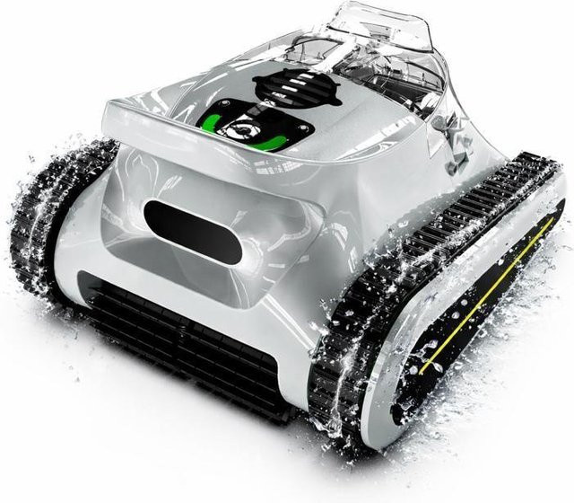 Kabelloser Poolroboter in Grau zur Reinigung von Boden, Wänden und Wasseroberfläche für Einbau- und Aufstellbecken mit Akkubetrieb - Bild 1