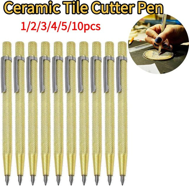 Mini Graveurstift aus Metall in Gold zum Schneiden und Gravieren von Glas, Keramik, Fliesen und Metall - Bild 1