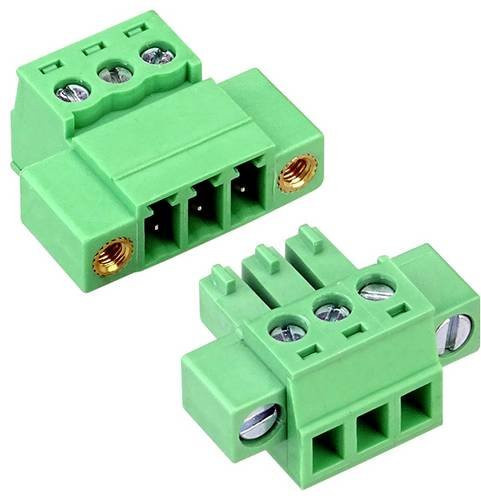 Donau Elektronik H381-03 Steckverbinder flexibel 0.08-1.5mm² starr Polzahl 3 grün aus Messing - Bild 1