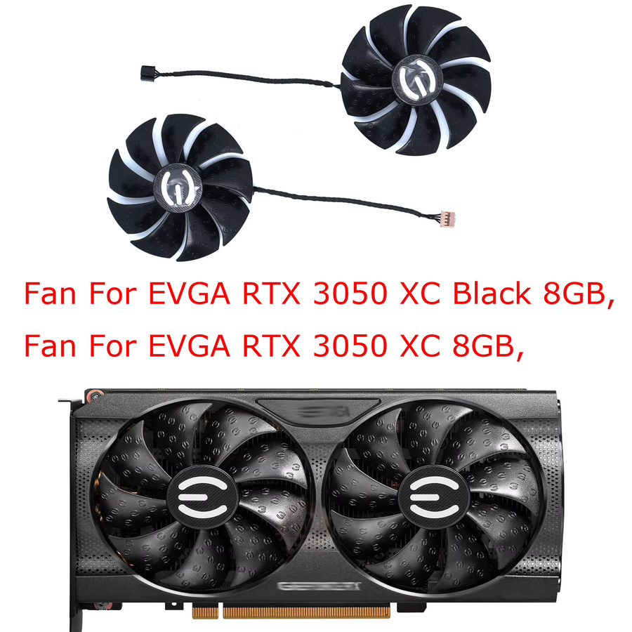 EVGA Video-GPU-Kühler Grafikkarten-Lüfter in Black für GeForce RTX 3050 XC 8G, 3060 12GB und 3060 Ti XC LHR, Modell PLA09215S12H - Bild 3