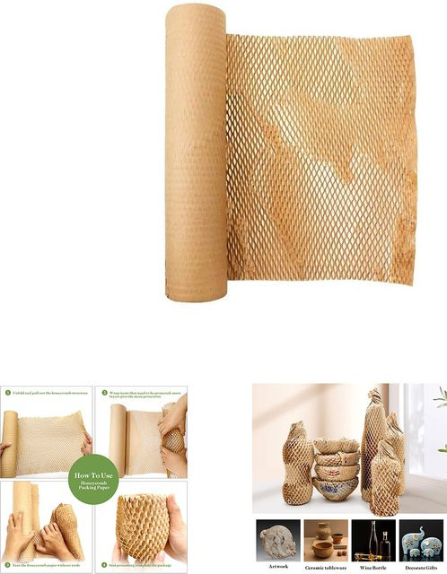 Umweltfreundliches braunes Waben-Packpapier aus Kraftpapier für professionelle Verpackungen und Umzüge - Bild 1