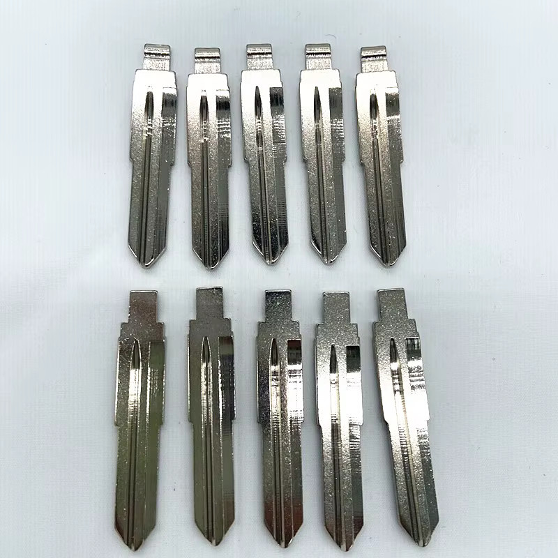 Wilongda 10er Set Metall Flip Remote Key Blade M4 für Hyundai Accent Mista und Kia Rio, Farbe: Silber - Bild 2