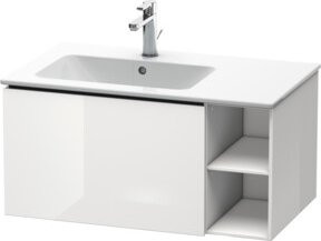 Duravit Waschtischunterschrank L-Cube in Weiß Hochglanz mit 1 Auszug und Beckenlinks, B/T/H: 82 x 40 x 48,1 cm - Bild 1