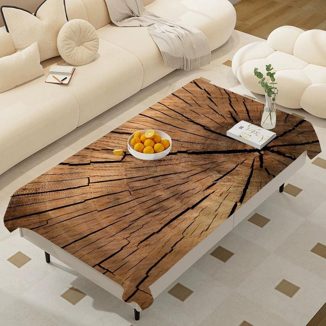 Waschbare rechteckige Tischdecke aus Polyester von JMG Household Supplies in Braun, wasserabweisend, B: 150 cm, L: 280 cm - Bild 1