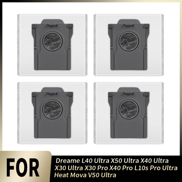 Dreame Staubsaugerbeutel Roboter-Reinigungsset für L40 Ultra, X50 Ultra, X40 Ultra, X30 Ultra, X30 Pro, X40 Pro, L10s Pro Ultra Heat und Mova V50 Ultra - Bild 1