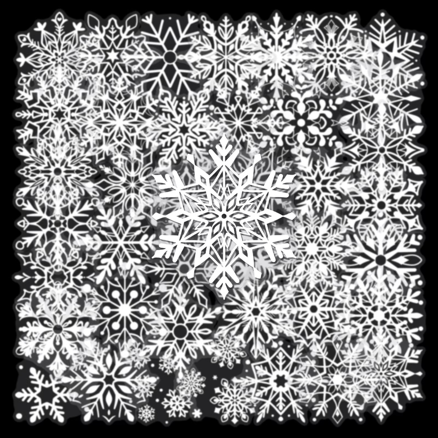 TIANMENG Cartoon Schneeflocke Aufkleber, transparent, 50-teiliges Set - Bild 2