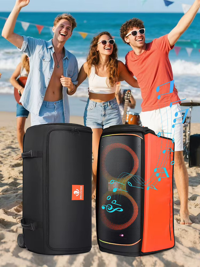 Wasserdichte und gepolsterte Lautsprecher-Schutzhülle mit Mikrofonfach für JBL Partybox 720 in Schwarz - Bild 6
