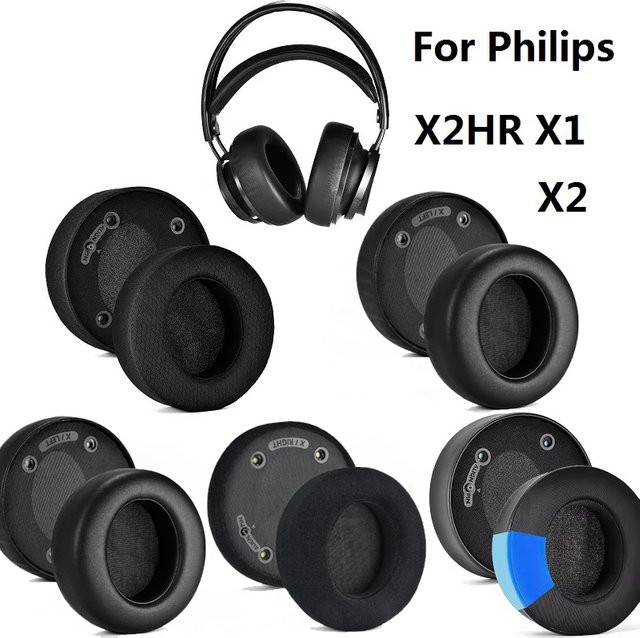 Philips Ersatz-Ohrpolster aus Proteinleder in Schwarz für Fidelio X2HR und X1 Kopfhörer - Bild 1