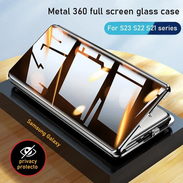 Magnetische 360 Grad Vollbildschutz Schutzhülle aus Metall-Aluminiumlegierung für Samsung Galaxy S24 Ultra S25 Ultra S26 Ultra in Purple - Bild 1