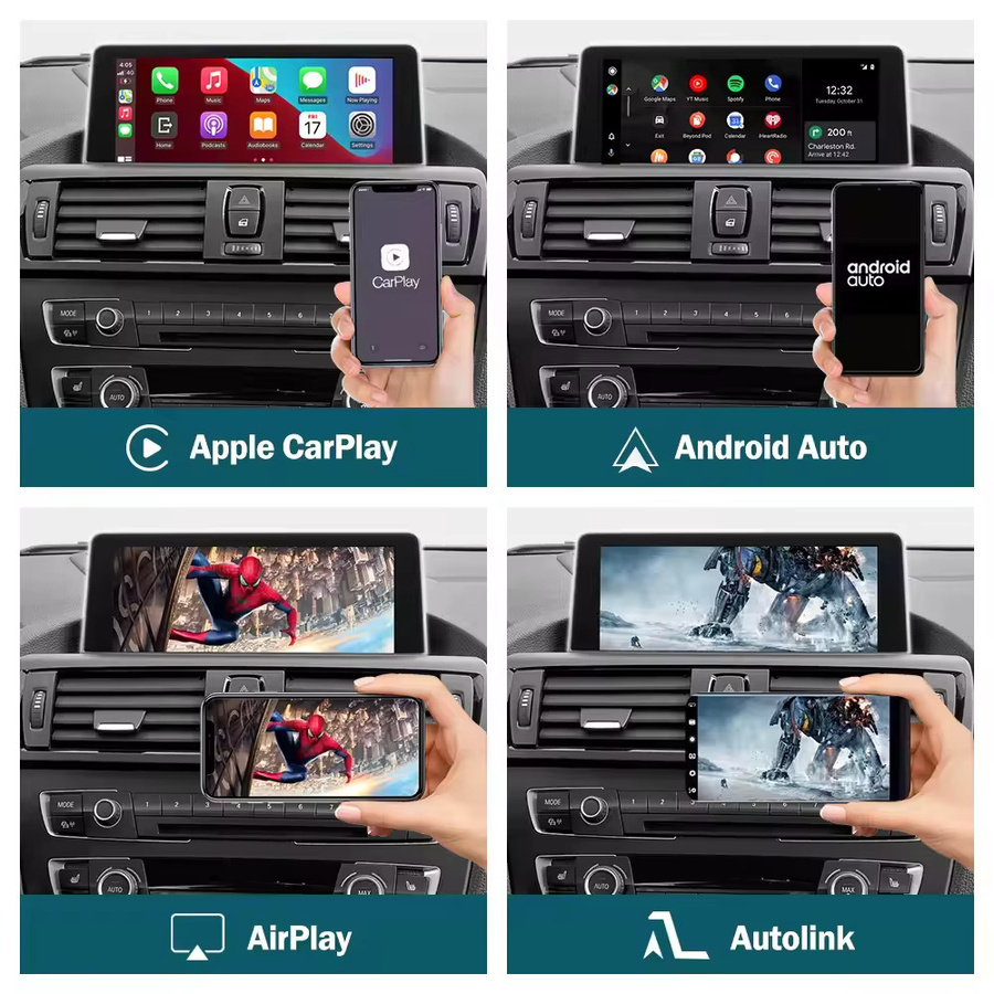 AUTOABC Drahtloser CarPlay und Android Auto Decoder für BMW Serie 1/2 F20 F21 F22 F23 F45 (2012-2020) mit NBT EVO System, Airplay, Bluetooth und GPS, Schwarz - Bild 2