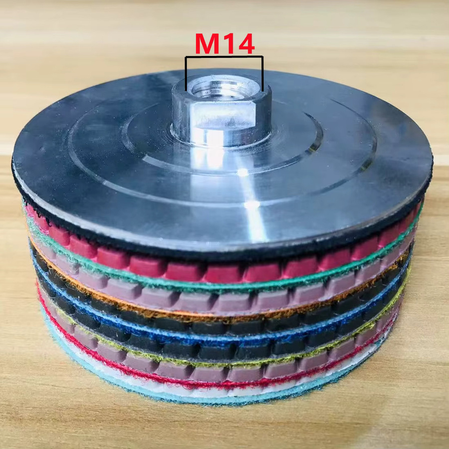 RSMXYO Diamant-Polierpads Set für Granit und Marmor, 100 mm Durchmesser, Super Metal Bond Nasspolierpads für Stein, 1/6/7 Stück - Bild 2