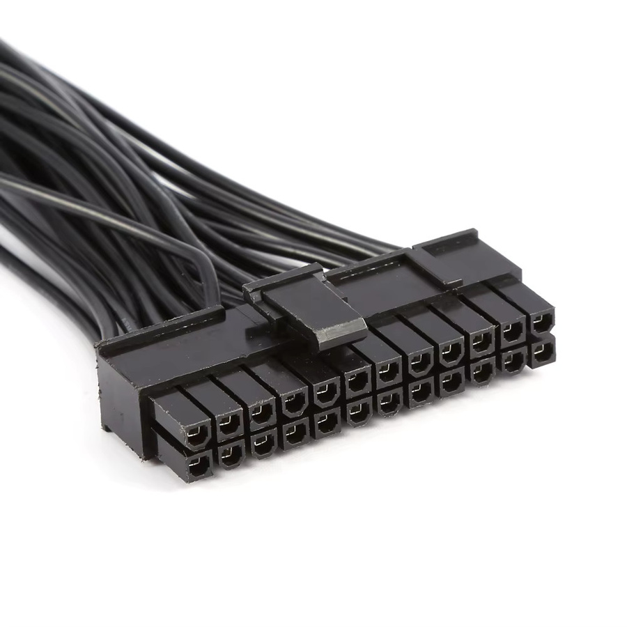 Aramox Dual-Netzteil-Adapter mit synchronem Startkabel, 24-polig, Schwarz, Länge: 30 cm - Bild 6