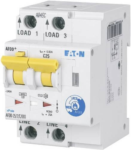 Eaton Brandschutzschalter RCBO 2-polig 25A 0,03A 230 V/AC Weiß - Bild 1