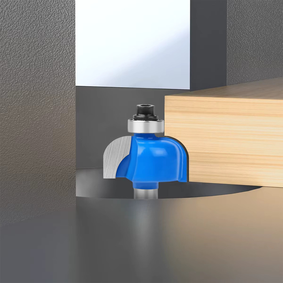 JGZUI 15-teiliges Schaftfräser-Set mit 1/4-Zoll-Schaft für Holzbearbeitung, Kantenbearbeitung und Nutenfräsen in Blau - Bild 3
