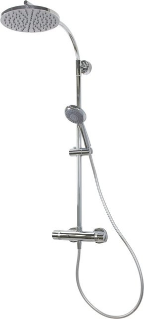 Breuer Duscharmatur Aquamaxx 320 mit Thermostat, runde Kopfbrause und Handbrause in Chrom - Bild 1