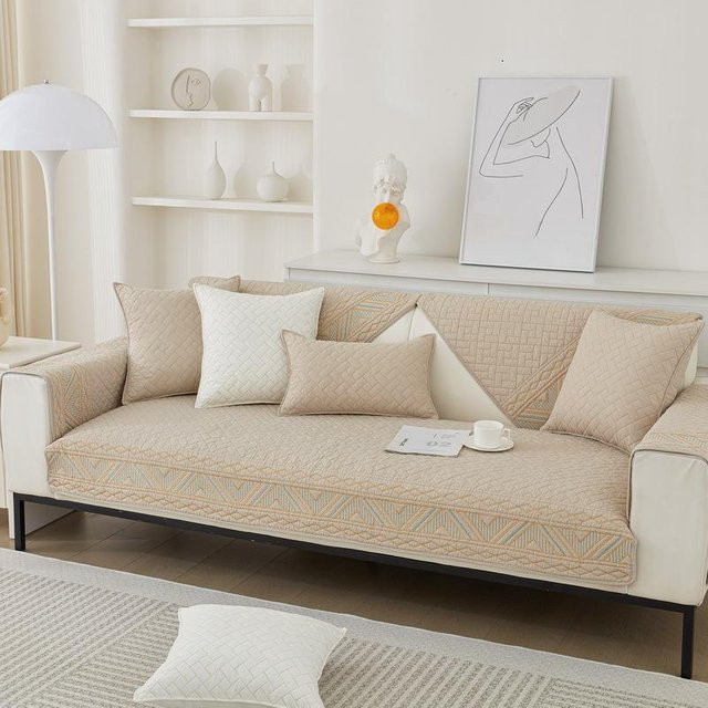 Nordisches Sofakissen aus reinem Baumwollstoff, quadratisch, B/B: 70 x 70 cm - Bild 1