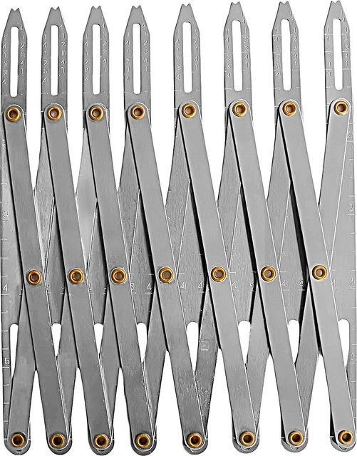OZXHIXU Multifunktionale Nähtast Nähmaßband aus Aluminium in Silber zur Einstellung für DIY-Projekte und Haushalt - Bild 1