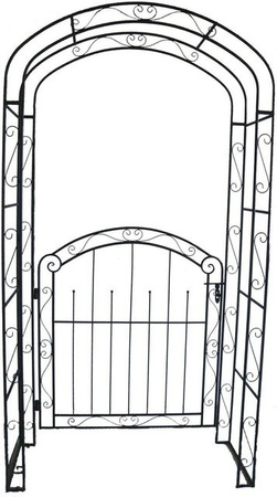 Garden Pleasure Deko-Pforte mit Rosenbogen MAYON in Rost-Optik, B/T/H: 115 x 43 x 215 cm, Stahl, braun