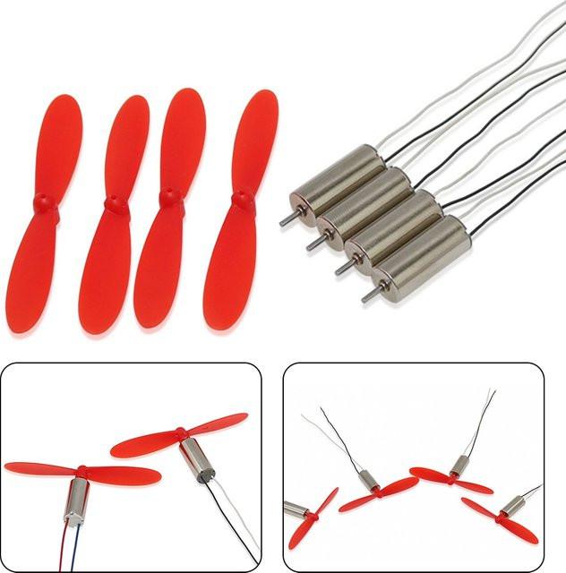 Vibratite Kernloser Motorsatz 4 Stück 7x16mm 3,7V DC mit hoher Drehzahl für DIY-Helikopter und Mikro-UAV-Entwicklung - Bild 1