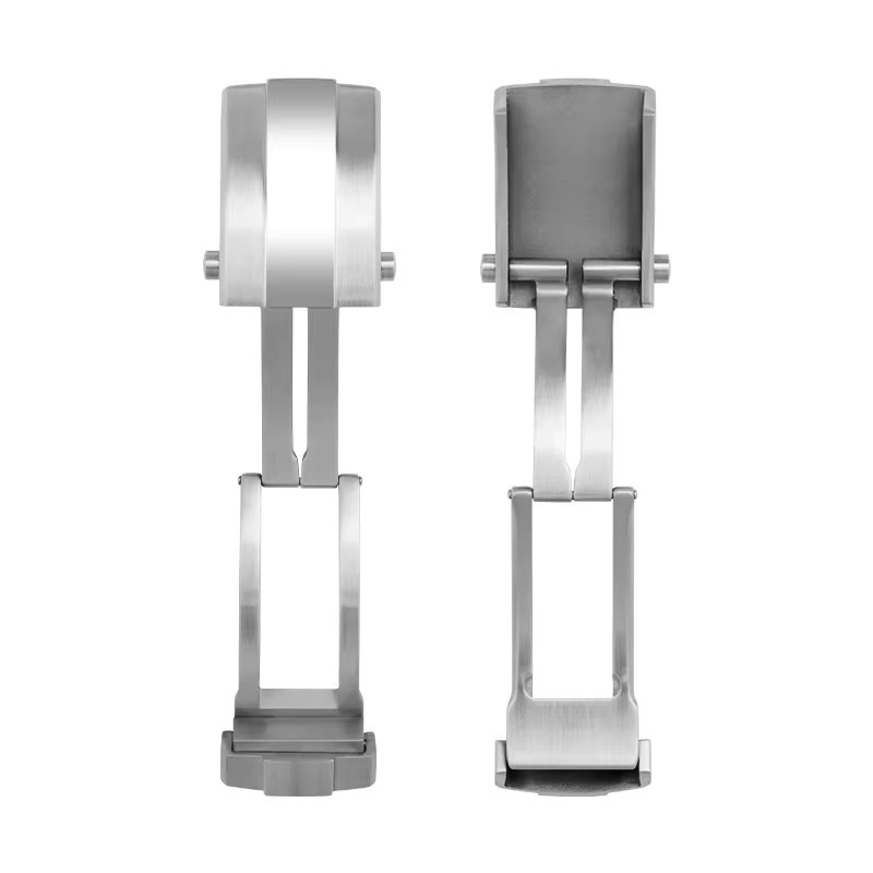 KEEGFEG Uhrenschließe Edelstahl, Silber, 18mm 20mm, für Silikonarmband - Bild 1