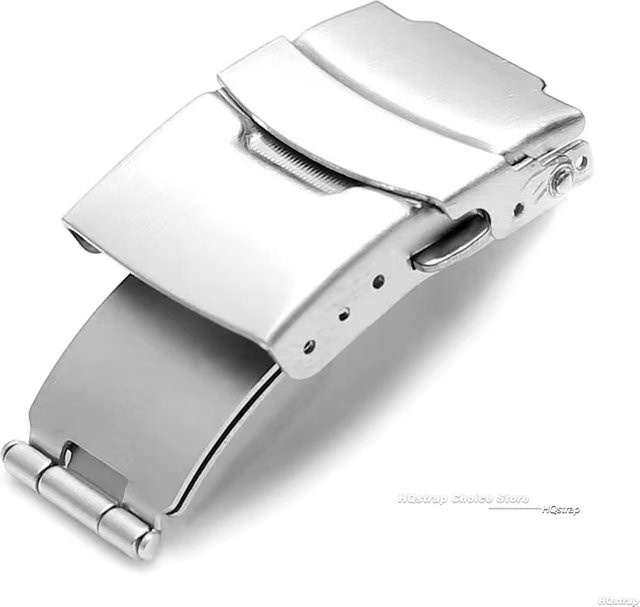 HQstrap Uhrenverschluss Edelstahl, Silber, Unisex - Bild 1