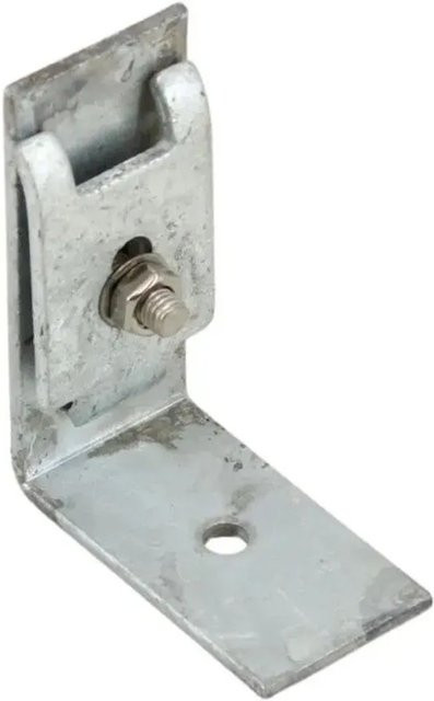 Galaflor Winkel Mattenverbinder für Doppelstabmatten, verzinkt, Silber, 100 x 70 mm - Bild 1