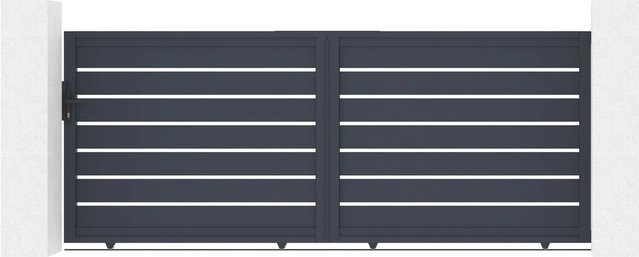 Casanoov Elektrisches Schiebetor Vogel in Anthrazit mit Schiebetorantrieb Ranger C300 aus Aluminium, B: 350 cm, H: 140 cm - Bild 1