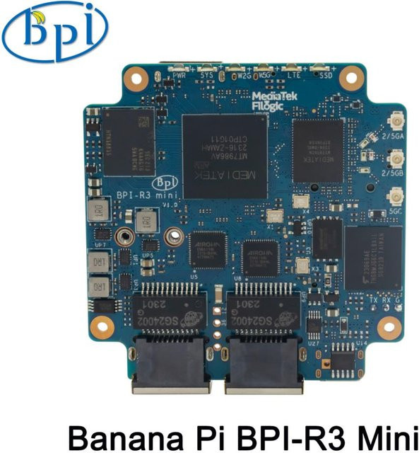Banana Pi BPI-R3 Mini-Router-Board mit MediaTek MT7986 ARM A53, 2G DDR, 8G eMMC, WiFi 6 und 2 x 2,5GbE-Ports - Bild 1