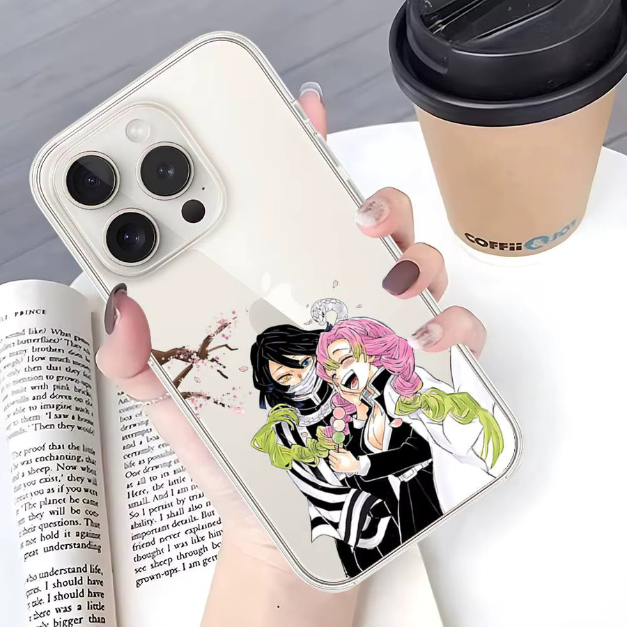 K-Kanrojis Mitsuri und Iguros O-Obanais Handyhülle für Apple iPhone 11 bis 17 Pro Max, Transparent - Bild 3