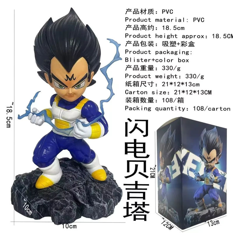 Bandai Dragon Ball Anime Figur Majin Vegeta SSJ Statue aus Kunststoff, mehrfarbig, Höhe: 18 cm - Bild 3