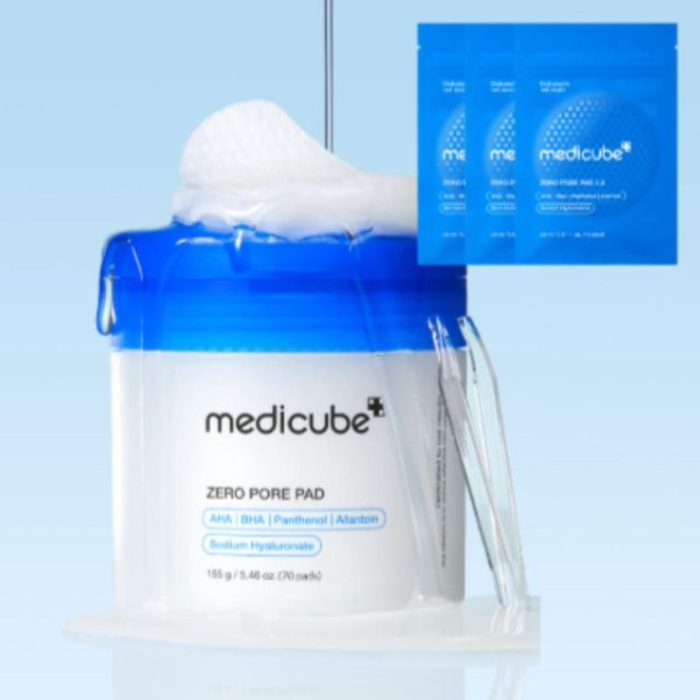 Medicube Zero Pore Pads, Peeling-Toner-Pads, 2 x 70 Stück, Unisex - Bild 1