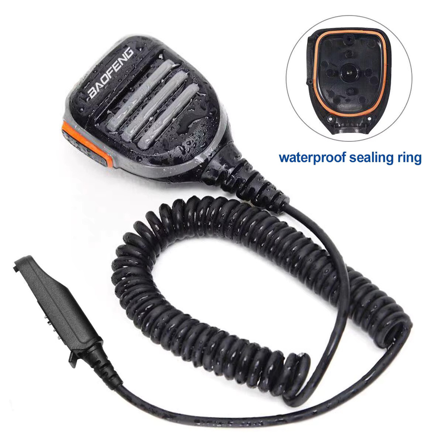 Baofeng Wasserdichtes PTT-Lautsprechermikrofon in Schwarz für Amateurfunk-Walkie-Talkie Modelle UV-68 Pro Max V2 UV-9R Pro Plus UV-S22 Pro BF-9700 - Bild 3